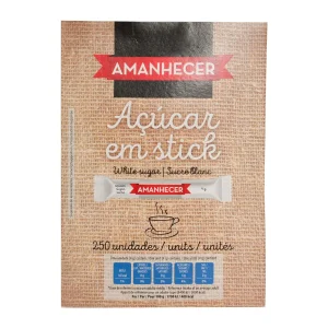 Azúcar blanco Amanhecer — 250 sticks de 4 g
