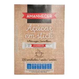 Açúcar branco Amanhecer — 250 sticks de 4 g