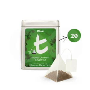 Dilmah T-Series Moroccan Mint Green Tea — 20 pirámides