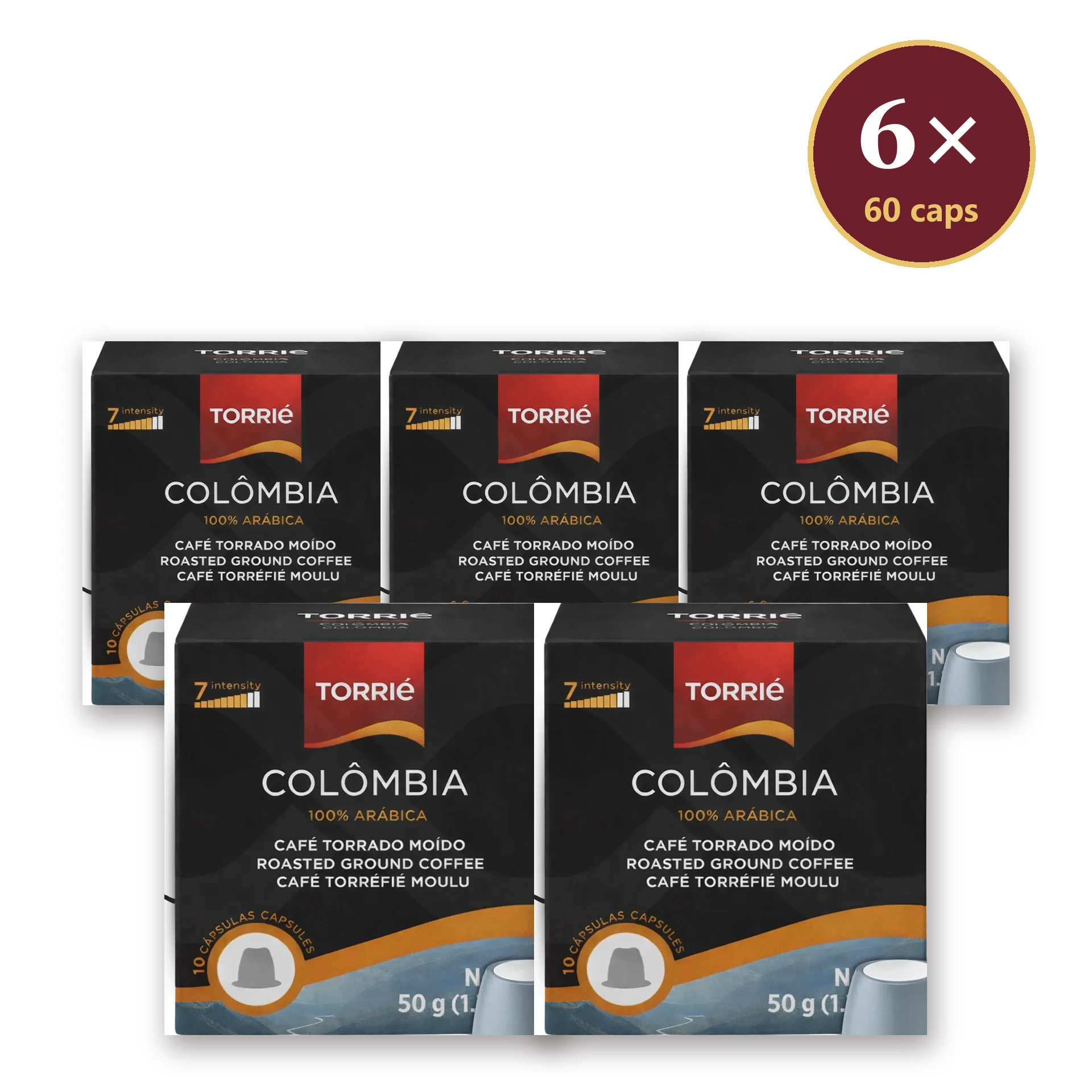 Torrié Colômbia — pack de 6 caixas (60 cápsulas Nespresso)