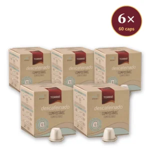 Torrié Décaféiné Compostable — pack de 6 boîtes (60 capsules compostables Nespresso)