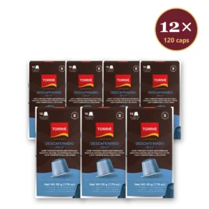 Torrié Descafeinado — pack de 12 caixas (120 cápsulas de alumínio Nespresso)