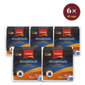 Torrié Descafeinado — pack de 6 caixas (60 cápsulas Nespresso)