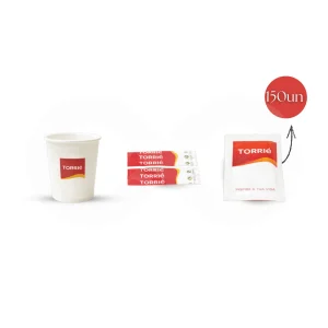 Kit Office Torrié — 150 vasos, 150 azúcares y 150 paletinas