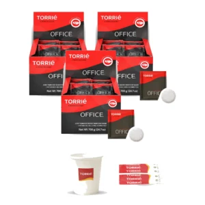 Torrié Kit Office Espresso — 300 pastillas, 300 azúcares, 300 vasos y 300 paletinas