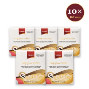 Torrié Cappuccino — pack de 10 caixas (80 + 80 cápsulas Dolce Gusto)