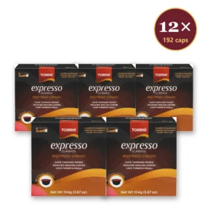 Torrié Expresso — pack de 12 caixas (192 cápsulas Dolce Gusto)