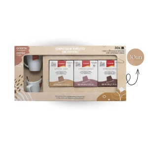 Torrié Pack Compostáveis — 30 cápsulas e 2 chávenas de oferta
